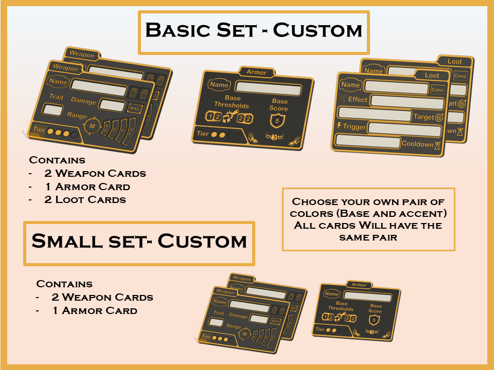 Daggerheart™ Compatible Item Cards for Weapon, Armor and Loot