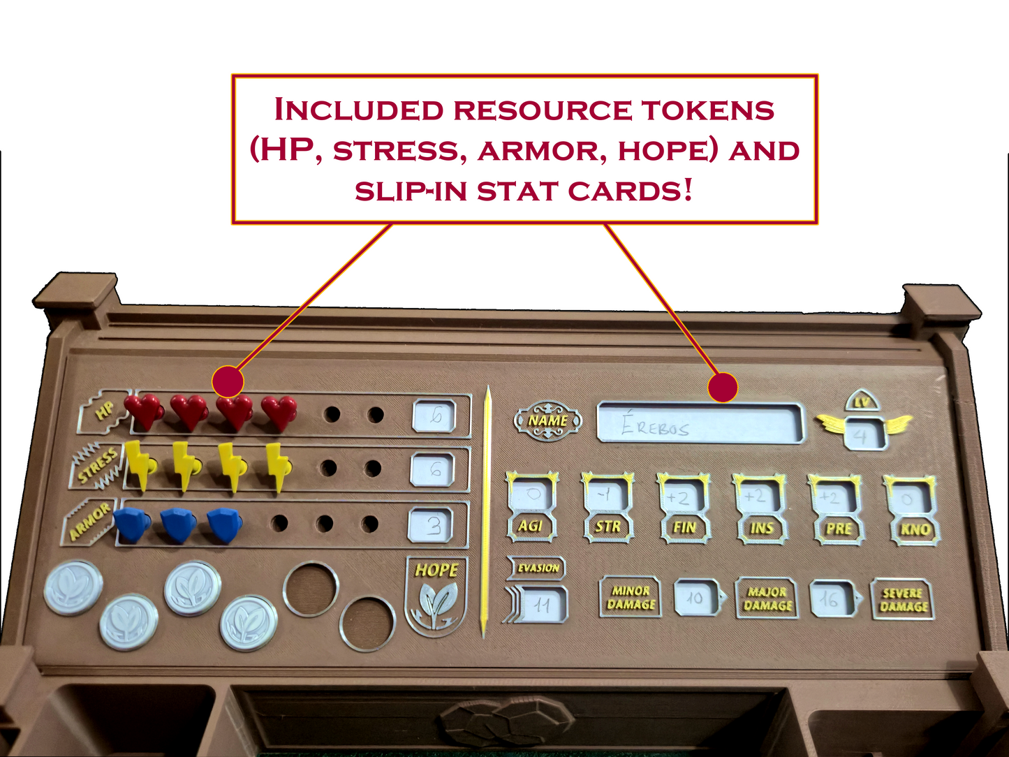 Daggerheart™ Compatible Player Tracker Board – STL / 3MF / PDF Files for 3D Printing