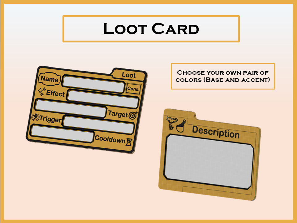 Daggerheart™ Compatible Item Cards for Weapon, Armor and Loot