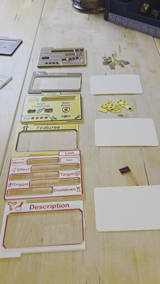 Daggerheart™ Compatible Item Cards for Weapon, Armor and Loot
